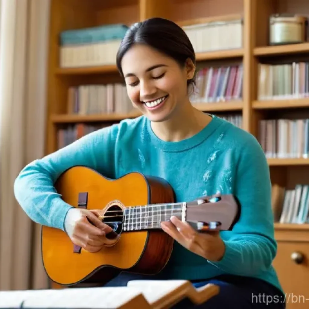 음악테라피사 취업 후 생애설계 - **Prompt 1: The Compassionate Music Therapist in Action**
    "A compassionate female music therapis...