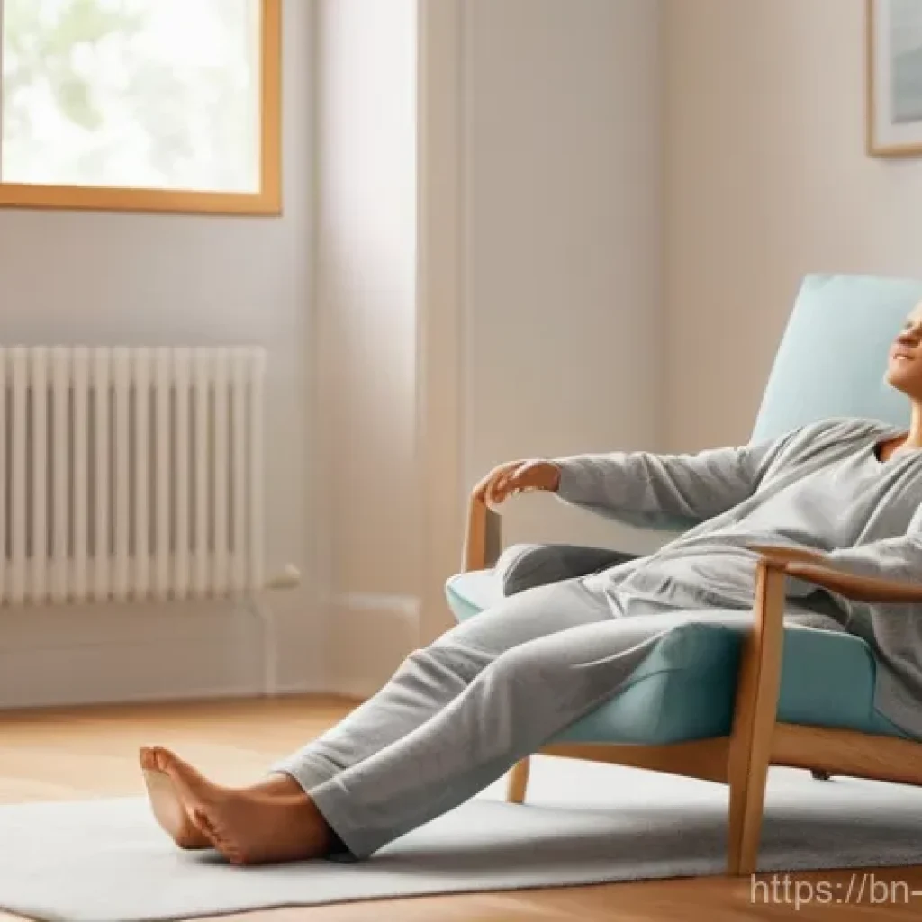 음악테라피사 상담 이론 - **Prompt:** A serene and comforting scene of an adult, gender-neutral individual, aged around 30-45,...